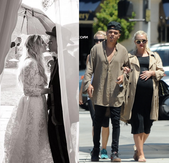 So In Loveevan Ross Dines Out Wth Pregnant Wife Ashlee Simpson Shares Wedding Photos On 
